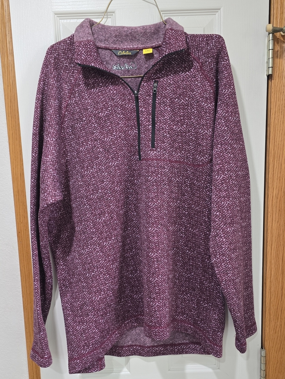 Cabela's Marled Plum Zip-Up Pullover